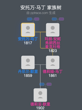 安托万·马丁家族树全览