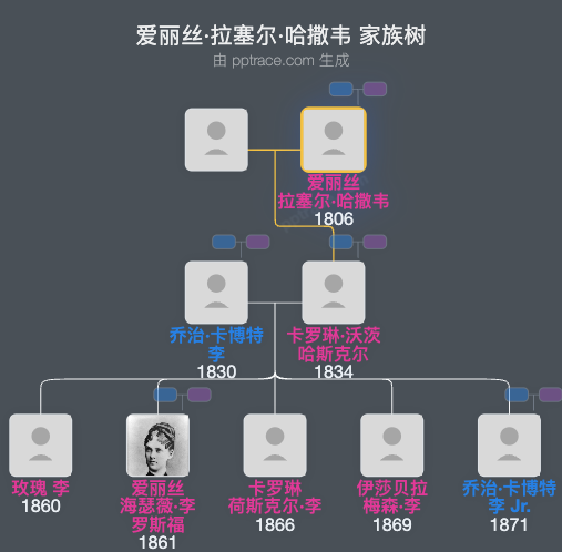 爱丽丝·拉塞尔·哈撒韦家族树全览