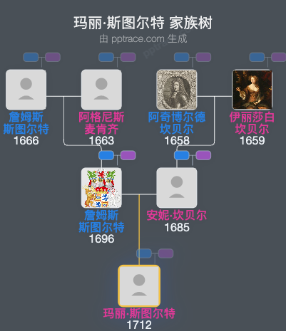 玛丽·斯图尔特家族树全览