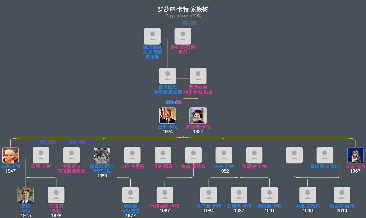 罗莎琳·卡特家族树全览