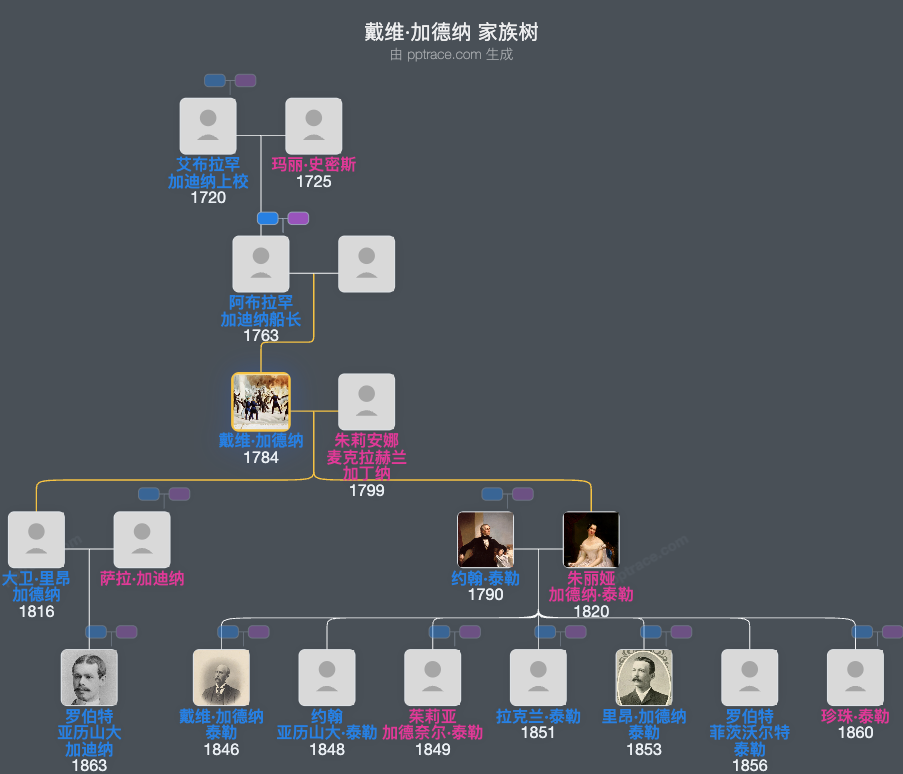 戴维·加德纳家族树全览