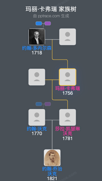 玛丽·卡弗瑞家族树全览