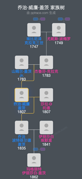 乔治·威廉·盖茨家族树全览