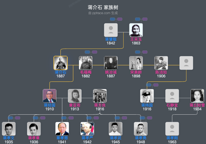 蒋介石 家族树全览