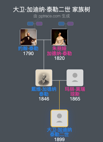 大卫·加迪纳·泰勒二世家族树全览