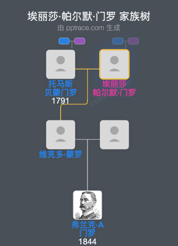 埃丽莎·帕尔默·门罗家族树全览