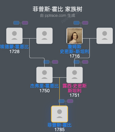 菲普斯·霍比家族树全览