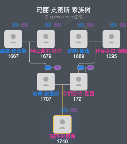 玛丽·史密斯家族树全览