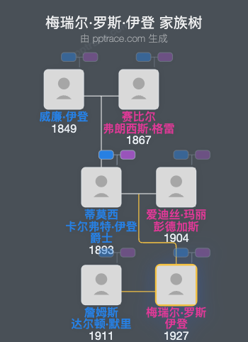 梅瑞尔·罗斯·伊登家族树全览