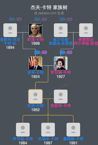 杰夫·卡特家族树全览