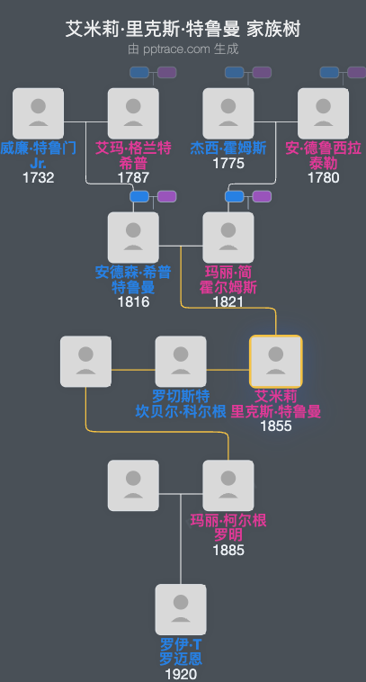 艾米莉·里克斯·特鲁曼家族树全览