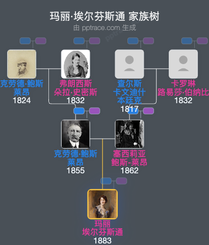 玛丽·埃尔芬斯通家族树全览