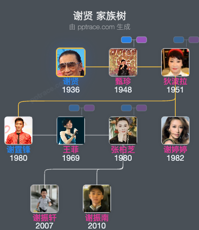 谢贤 家族树全览