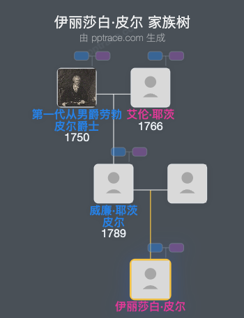 伊丽莎白·皮尔家族树全览