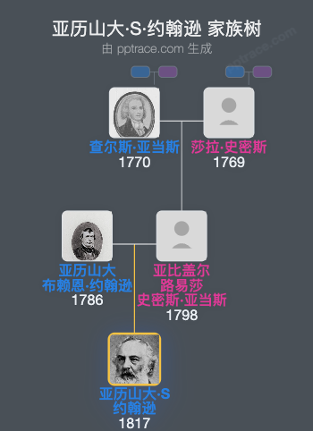 亚历山大·S·约翰逊家族树全览