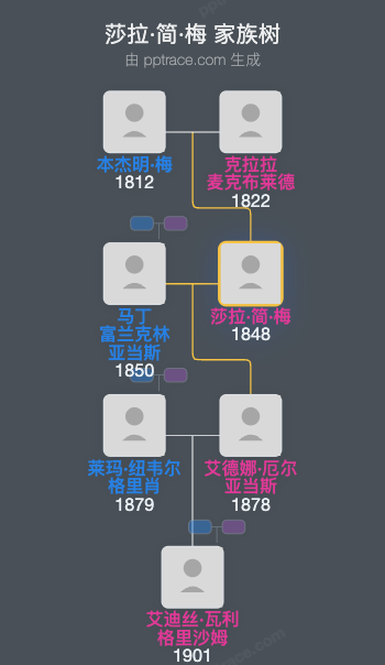 莎拉·简·梅家族树全览