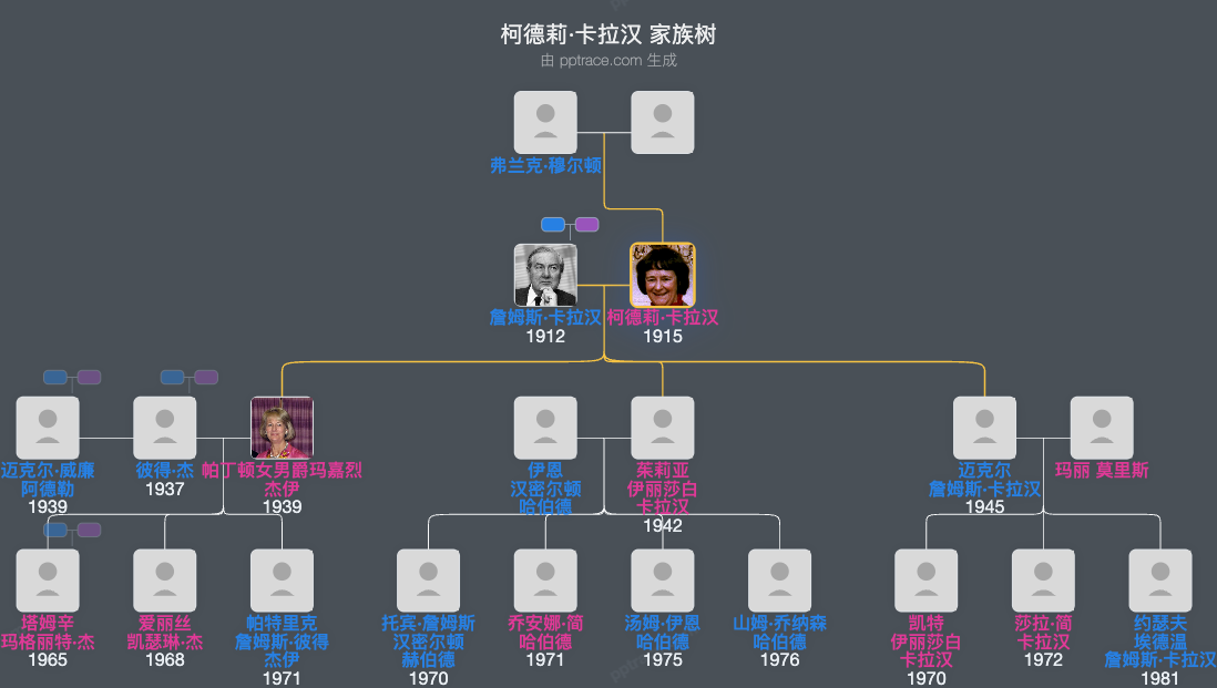 柯德莉·卡拉汉家族树全览