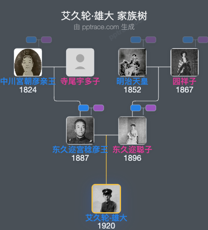 艾久轮·雄大家族树全览