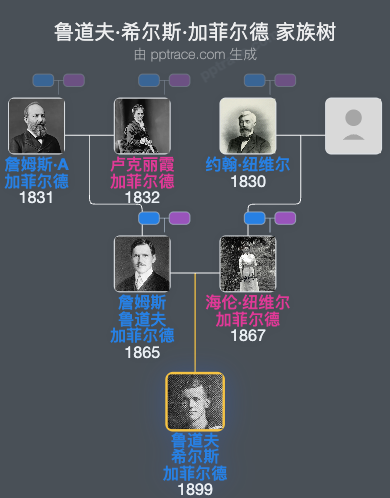 鲁道夫·希尔斯·加菲尔德家族树全览