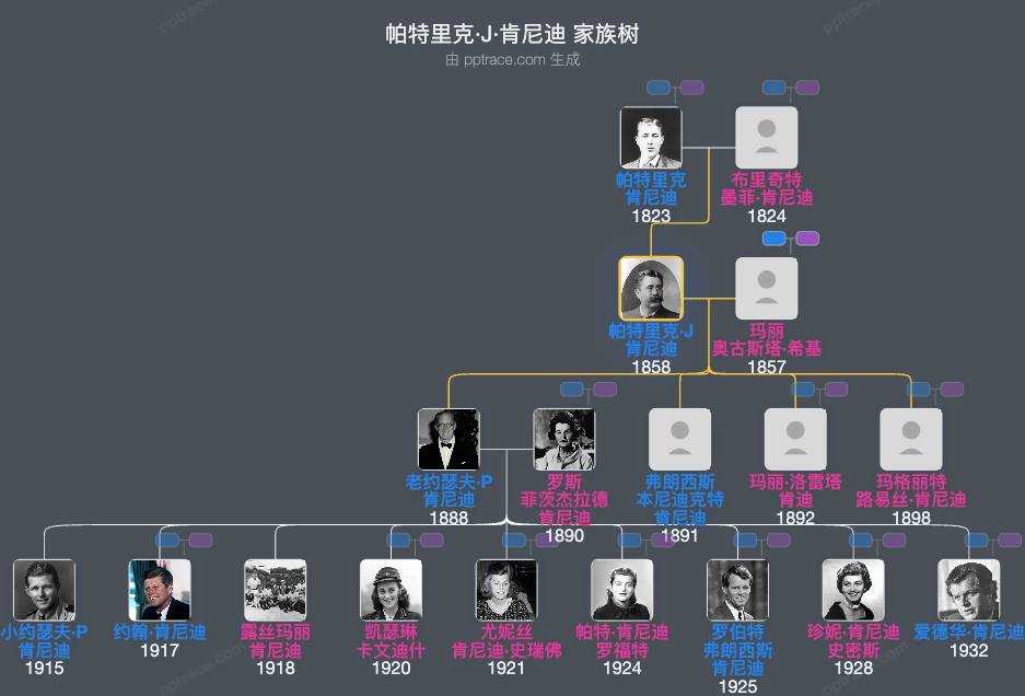 帕特里克·J·肯尼迪家族树全览