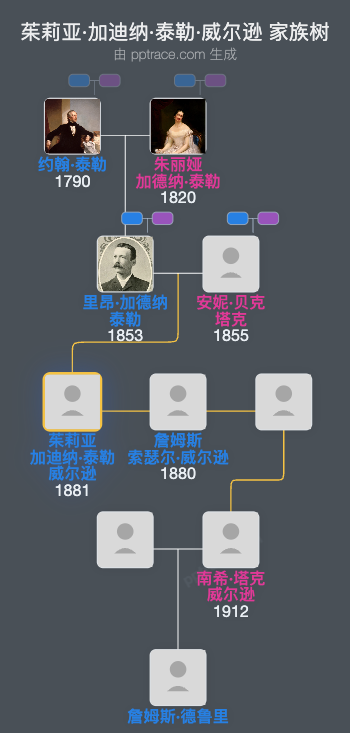 茱莉亚·加迪纳·泰勒·威尔逊家族树全览