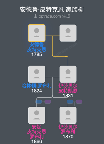 安德鲁·皮特克恩家族树全览
