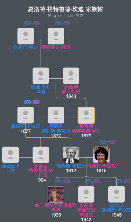 夏洛特·格特鲁德·坎迪家族树全览