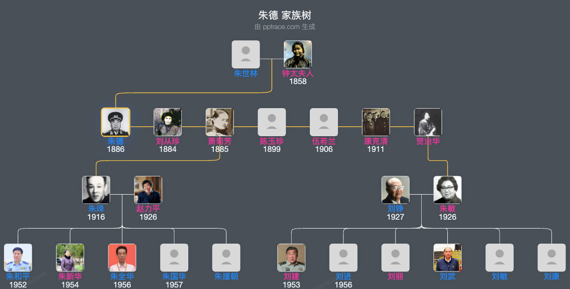 朱德 家族树全览