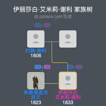 伊丽莎白·艾米莉·谢利家族树全览