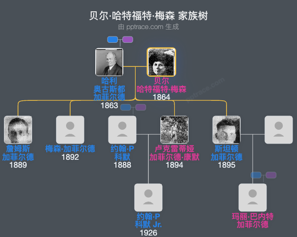 贝尔·哈特福特·梅森家族树全览