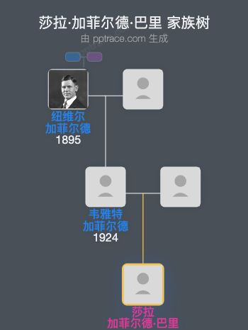 莎拉·加菲尔德·巴里家族树全览