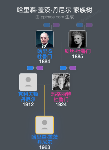 哈里森·盖茨·丹尼尔家族树全览