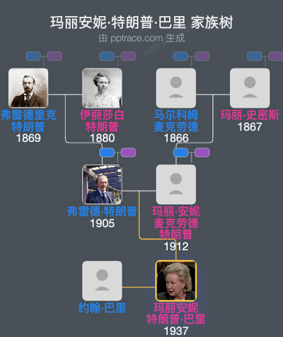 玛丽安妮·特朗普·巴里家族树全览