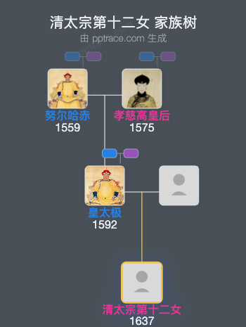 清太宗第十二女家族树全览