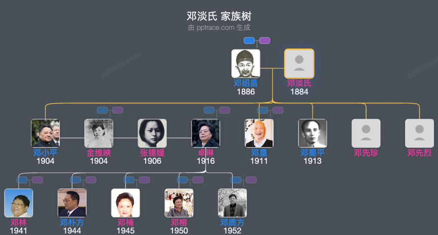 邓淡氏 家族树全览