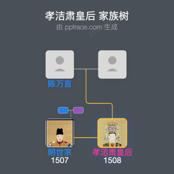 孝洁肃皇后家族树全览