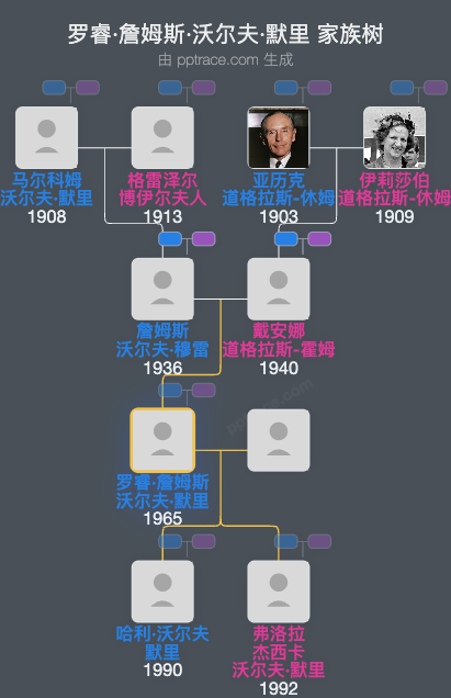 罗睿·詹姆斯·沃尔夫·默里家族树全览