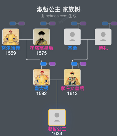 淑哲公主家族树全览