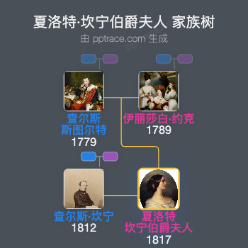 夏洛特·坎宁伯爵夫人家族树全览