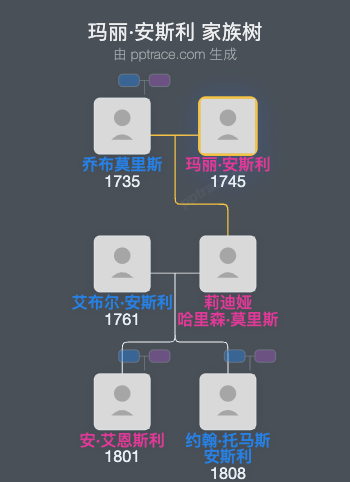 玛丽·安斯利家族树全览