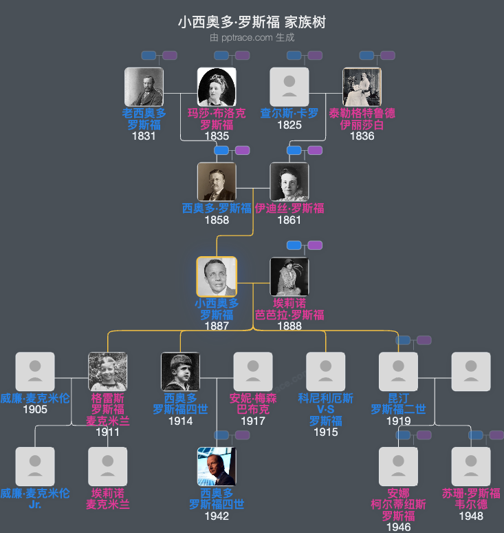 小西奥多·罗斯福家族树全览