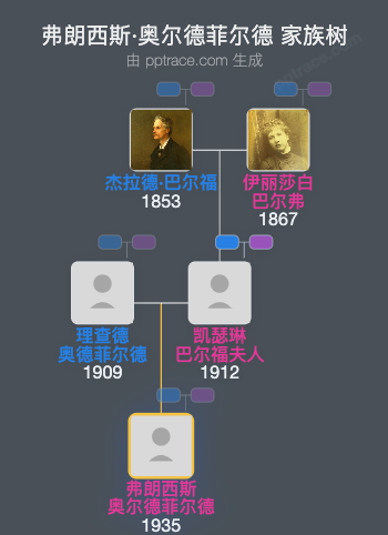 弗朗西斯·奥尔德菲尔德家族树全览