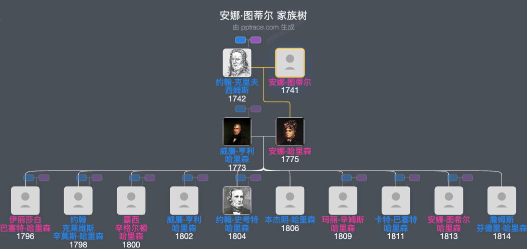 安娜·图蒂尔家族树全览