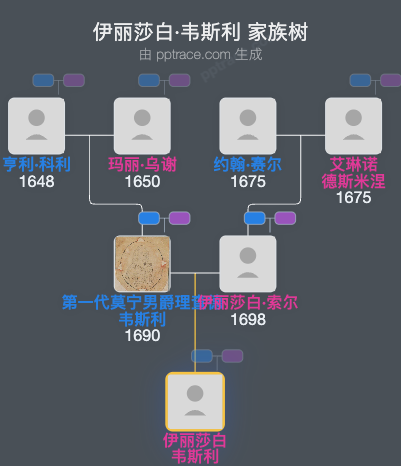 伊丽莎白·韦斯利家族树全览