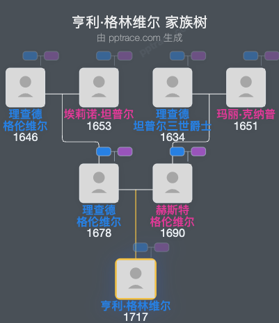 亨利·格林维尔家族树全览