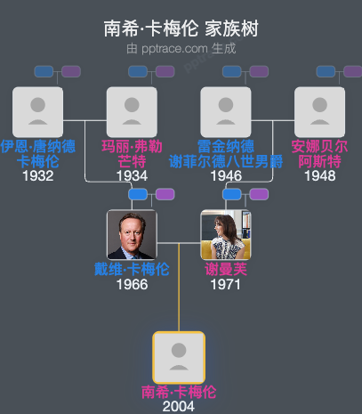 南希·卡梅伦家族树全览