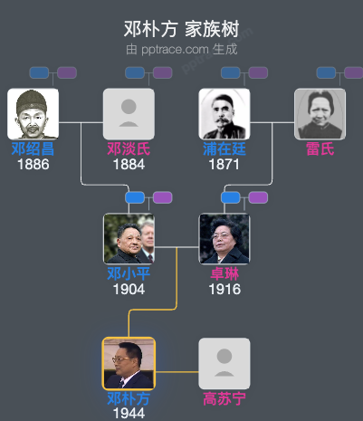 邓朴方 家族树全览