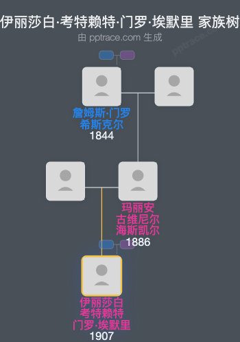 伊丽莎白·考特赖特·门罗·埃默里家族树全览