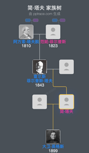 简·塔夫家族树全览