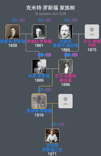 克米特·罗斯福家族树全览